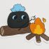 Campfire Coaltoons Sticker